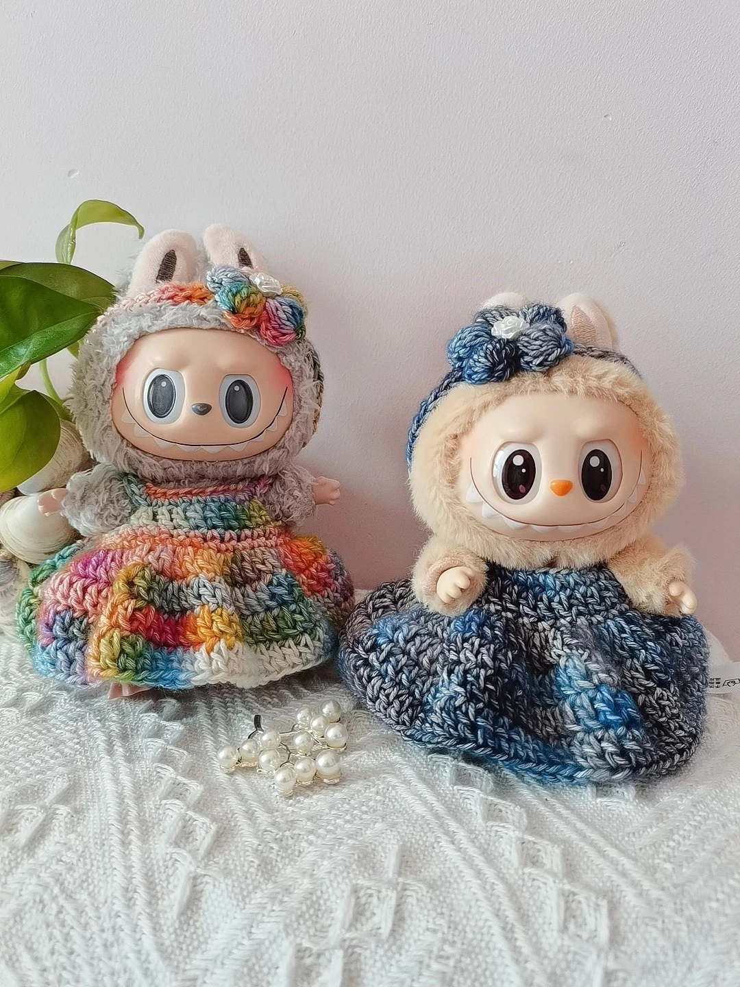 Seasonal Style for Your Labubu: Dressing Up for Every Occasion 1 Labubu doll wearing green corduroy overalls and hat, suitable for summer