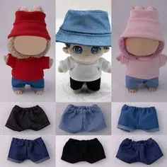 Styling Your Labubu: A Beginner's Guide to Doll Fashion 2 Various styles of trousers and shorts for Labubu dolls
