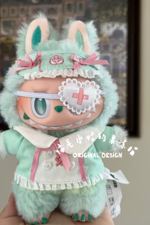 Labubu Clothes Set 3.0 – Calm Nurse Skirt Outfit (Fits Gen 1, 2 & 3) | nekolulu