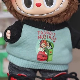 Labubu Clothes – Black Smiley Hat & English Girl Sweatshirt Set | nekolulu 6 Labubu Clothes – Black Smiley Hat & English Girl Sweatshirt Set | nekolulu - Image 6