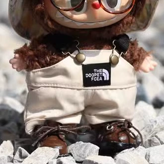 Labubu Clothes – White North Fisherman Hat & Overalls Set | nekolulu 4 Labubu Clothes – White North Fisherman Hat & Overalls Set | nekolulu - Image 4