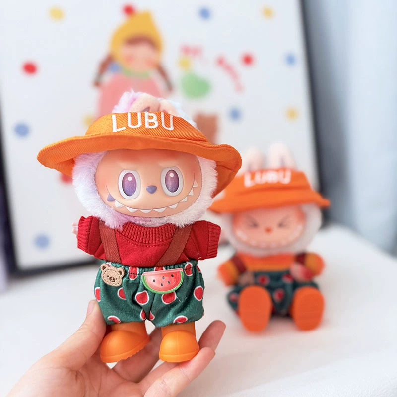 Labubu Clothes – Japanese Watermelon Bear Overalls Set | nekolulu 9 Labubu Clothes – Japanese Watermelon Bear Overalls Set | nekolulu - Image 9