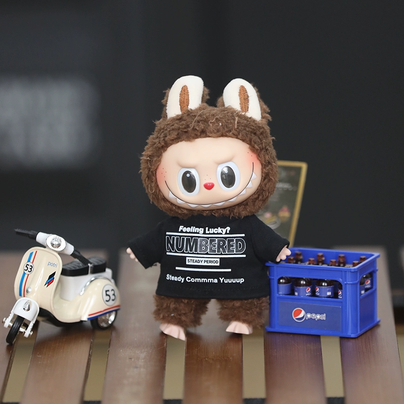 Labubu Clothes Set – Black Smiley Overalls & Beanie | nekolulu 5 Labubu Clothes Set – Black Smiley Overalls & Beanie | nekolulu - Image 5