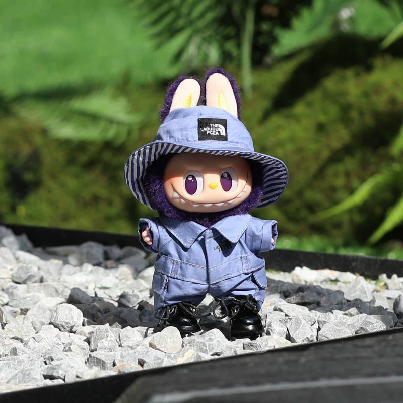 Labubu Clothes Set – Workwear Overalls & Bucket Hat | nekolulu 5 Labubu Clothes Set – Workwear Overalls & Bucket Hat | nekolulu - Image 5