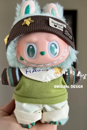 Labubu Clothing 3.0 - Calm Baby Outfit Set (Hat, Bib, Pants) (Fits Gen 1, 2 & 3) | nekolulu