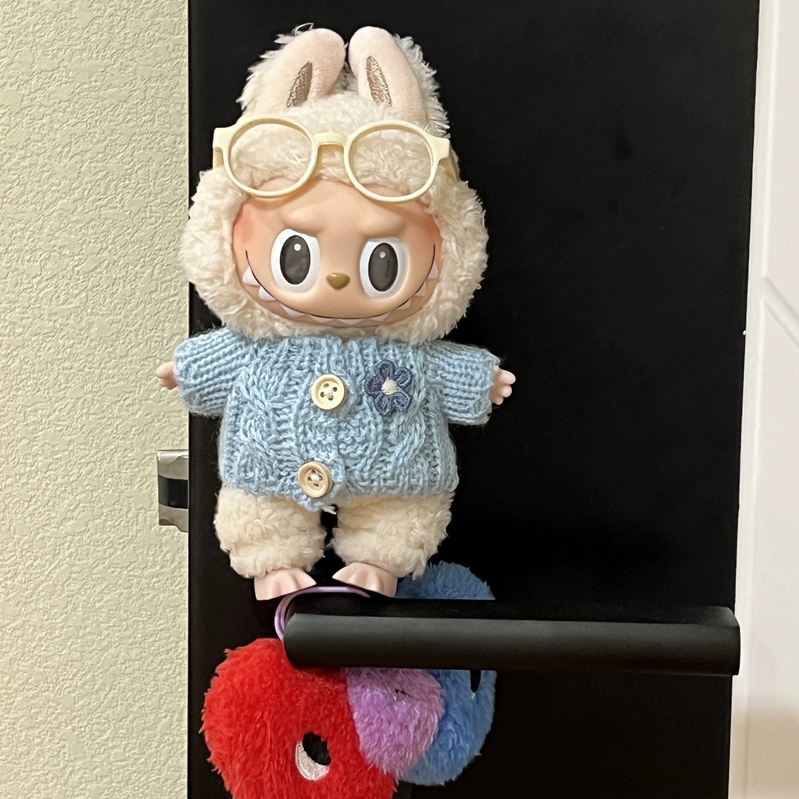 Labubu Clothing – Blue Summer Fresh Wool Jacket & Glasses Set | nekolulu 2 Labubu Clothing – Blue Summer Fresh Wool Jacket & Glasses Set | nekolulu - Image 2