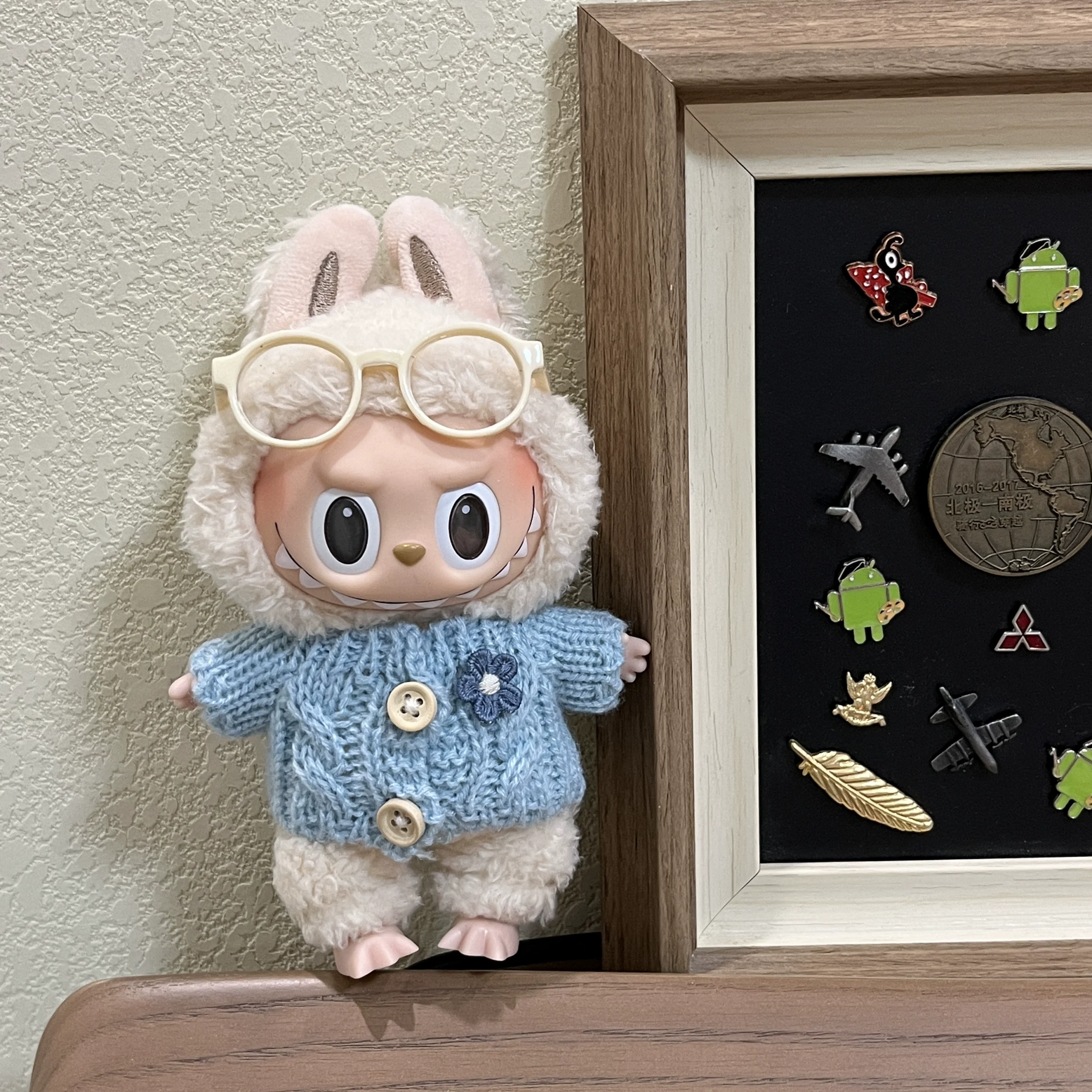 Labubu Clothing – Blue Summer Fresh Wool Jacket & Glasses Set | nekolulu 5 Labubu Clothing – Blue Summer Fresh Wool Jacket & Glasses Set | nekolulu - Image 5