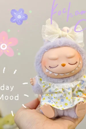 Labubu Clothes Set – Floral Dress & Organsa Hairpins (Fits Gen 1, 2 & 3) | nekolulu