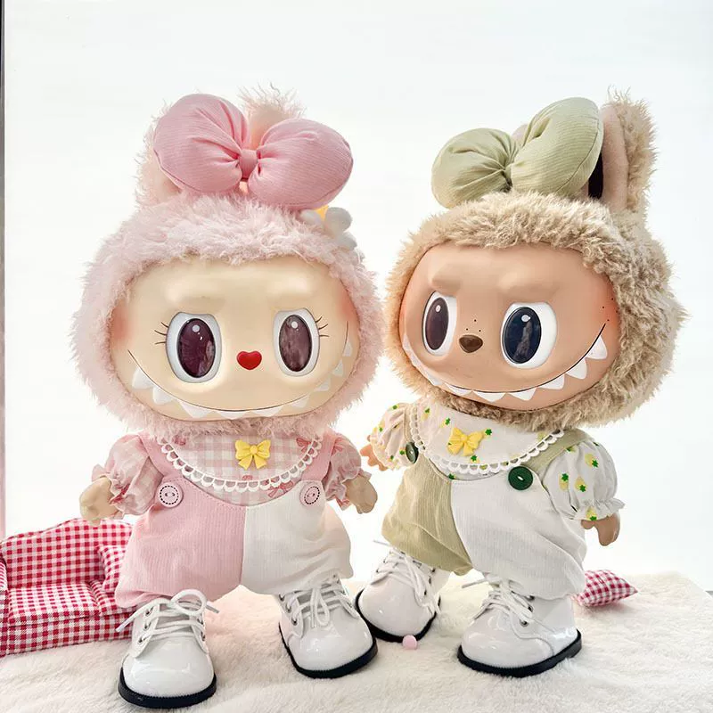 Labubu Clothes – 38cm Yellow Bear Overalls (4 Styles ) | nekolulu 1 Labubu Clothes – 38cm Yellow Bear Overalls (4 Styles ) | nekolulu