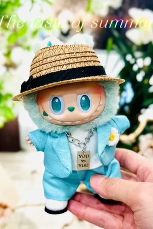 Labubu Clothes Set – Little Fragment Suit & Straw Hat | nekolulu