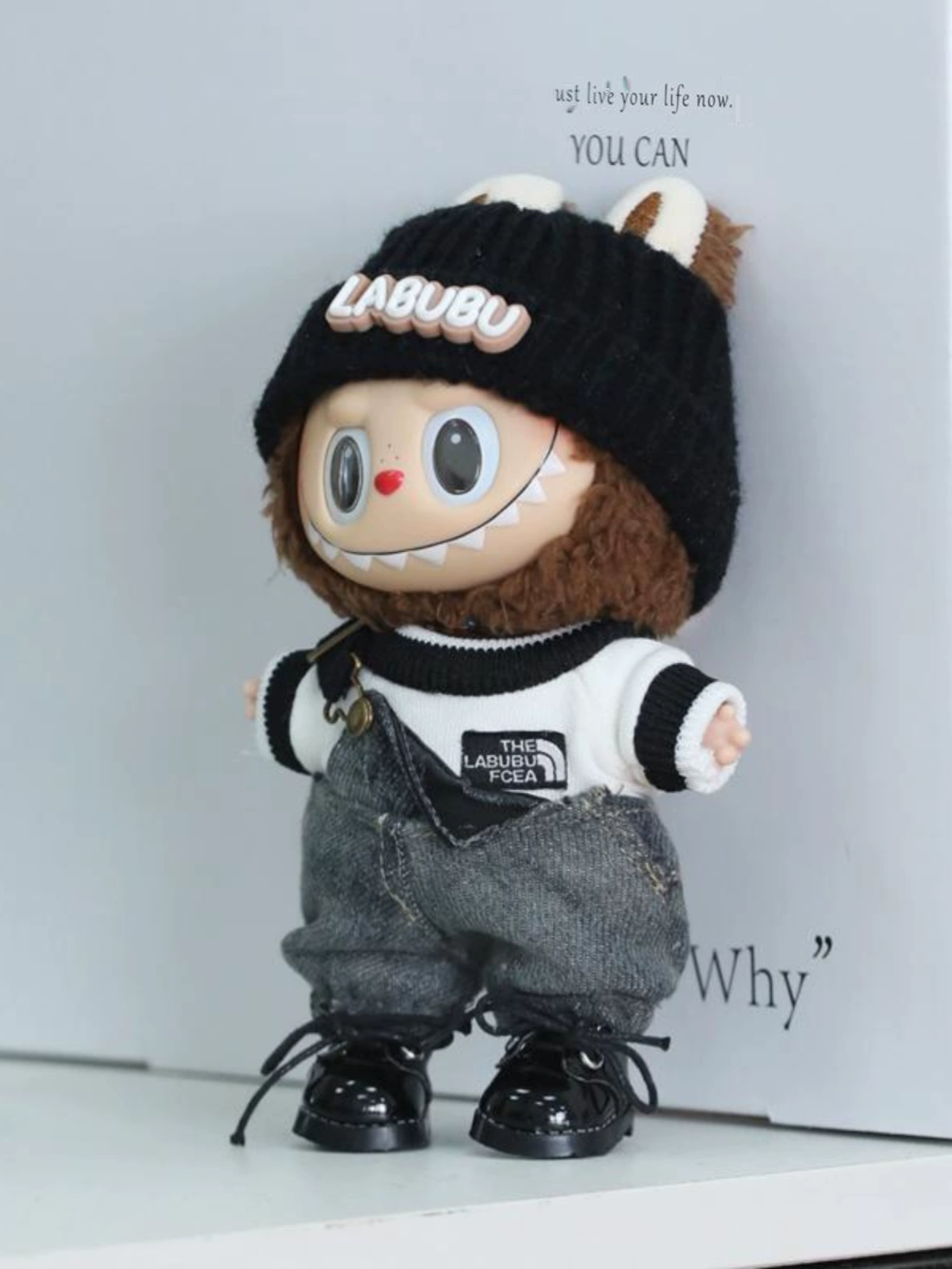 Labubu Clothes Set – LABUBU Beanie & Denim Overalls | nekolulu 2 Labubu Clothes Set – LABUBU Beanie & Denim Overalls | nekolulu - Image 2