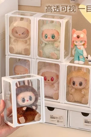 Labubu Display Box – Transparent Dustproof Figure Storage | nekolulu