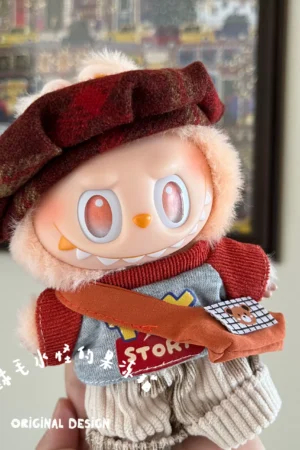 Labubu Clothes Set – Beret Retro Outfit (Fits 1st, 2nd, 3rd Gen) | nekolulu