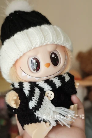 Labubu Clothes Set – Knitted Wool Hat & Scarf (Fits 1st, 2nd, 3rd Gen) | nekolulu