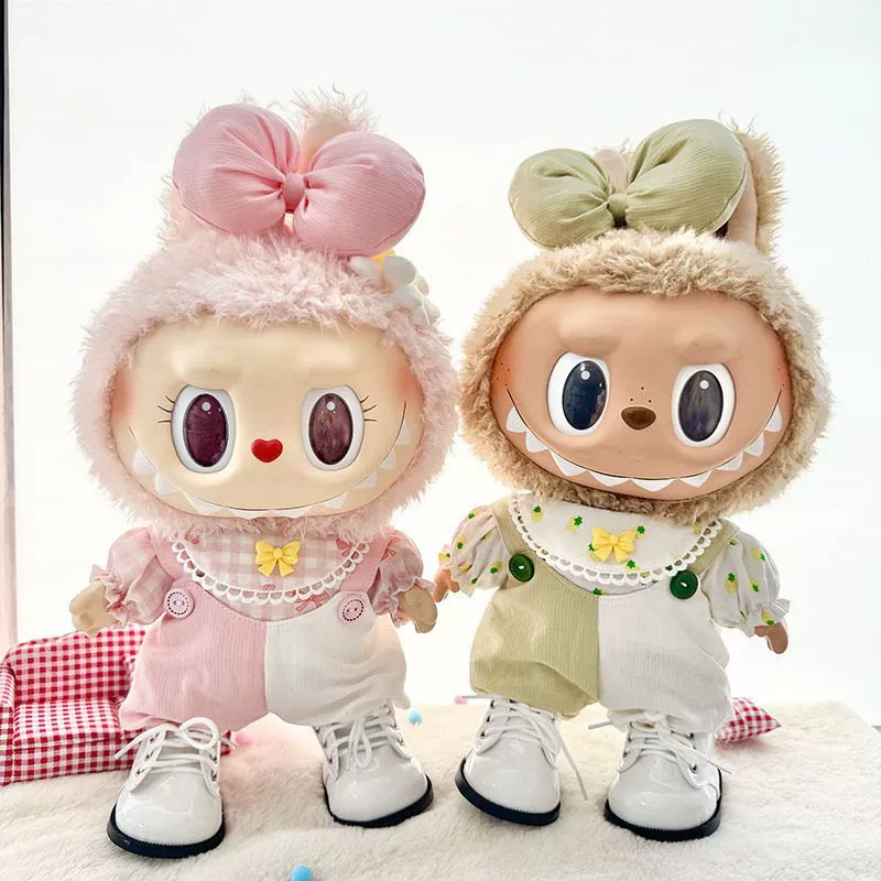 Labubu Clothes – 38cm Yellow Bear Overalls (4 Styles ) | nekolulu 2 Labubu Clothes – 38cm Yellow Bear Overalls (4 Styles ) | nekolulu - Image 2