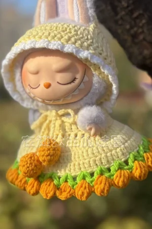 Labubu Clothes – Yellow Tulip Dress Suit | nekolulu