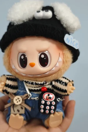 Labubu Clothes Set – Doggy Overalls & Hat | nekolulu