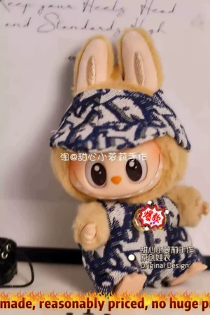 Labubu Clothes – Trendy Overalls & Glasses Set | nekolulu