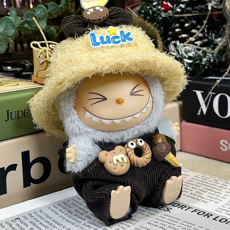 Labubu Clothes Set – Lucky Donut Overalls & Plush Hat | nekolulu 4 Labubu Clothes Set – Lucky Donut Overalls & Plush Hat | nekolulu - Image 4