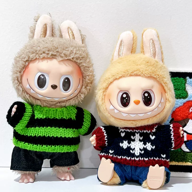 Labubu Clothes Set – Striped Beanie, Scarf & Sweater Outfit | nekolulu 5 Labubu Clothes Set – Striped Beanie, Scarf & Sweater Outfit | nekolulu - Image 5