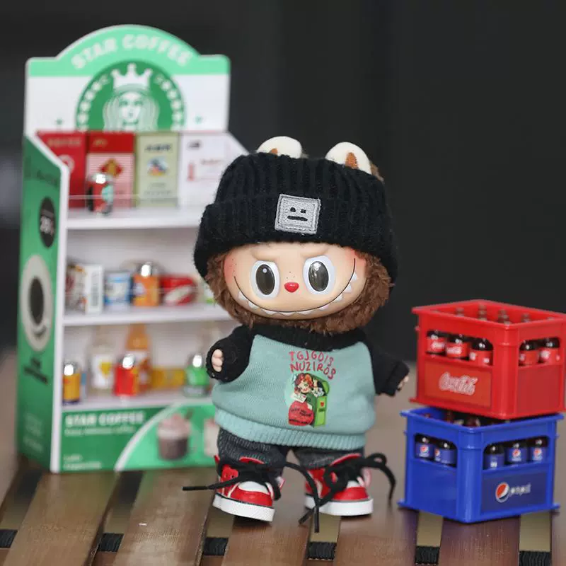 Labubu Clothes – Black Smiley Hat & English Girl Sweatshirt Set | nekolulu 5 Labubu Clothes – Black Smiley Hat & English Girl Sweatshirt Set | nekolulu - Image 5