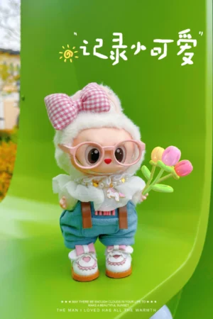 Labubu Clothes Set – Denim Overalls Rabbit Backpack | nekolulu