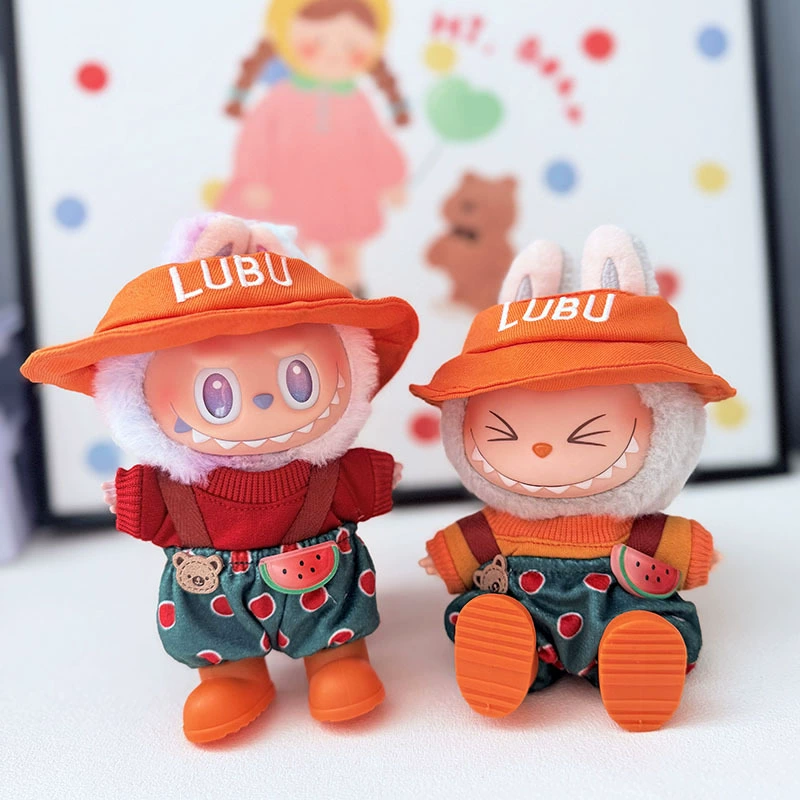 Labubu Clothes – Japanese Watermelon Bear Overalls Set | nekolulu 2 Labubu Clothes – Japanese Watermelon Bear Overalls Set | nekolulu - Image 2