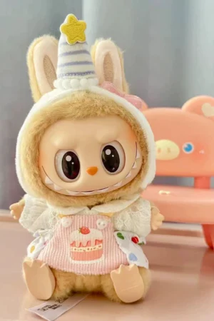 Labubu Clothes – Pink Dot Cake Skirt Set | nekolulu