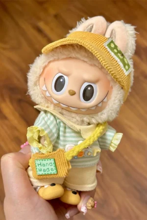 Labubu Clothes – Summer Daisy Striped Top & Shorts | nekolulu