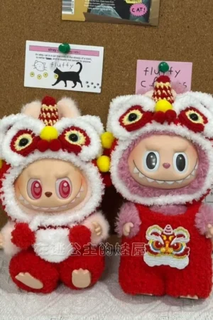 Labubu Clothes – New Year Lion Dance Set | nekolulu