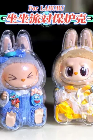 Labubu Protective Cover – Transparent Dustproof Display Box (2nd Gen) | nekolulu