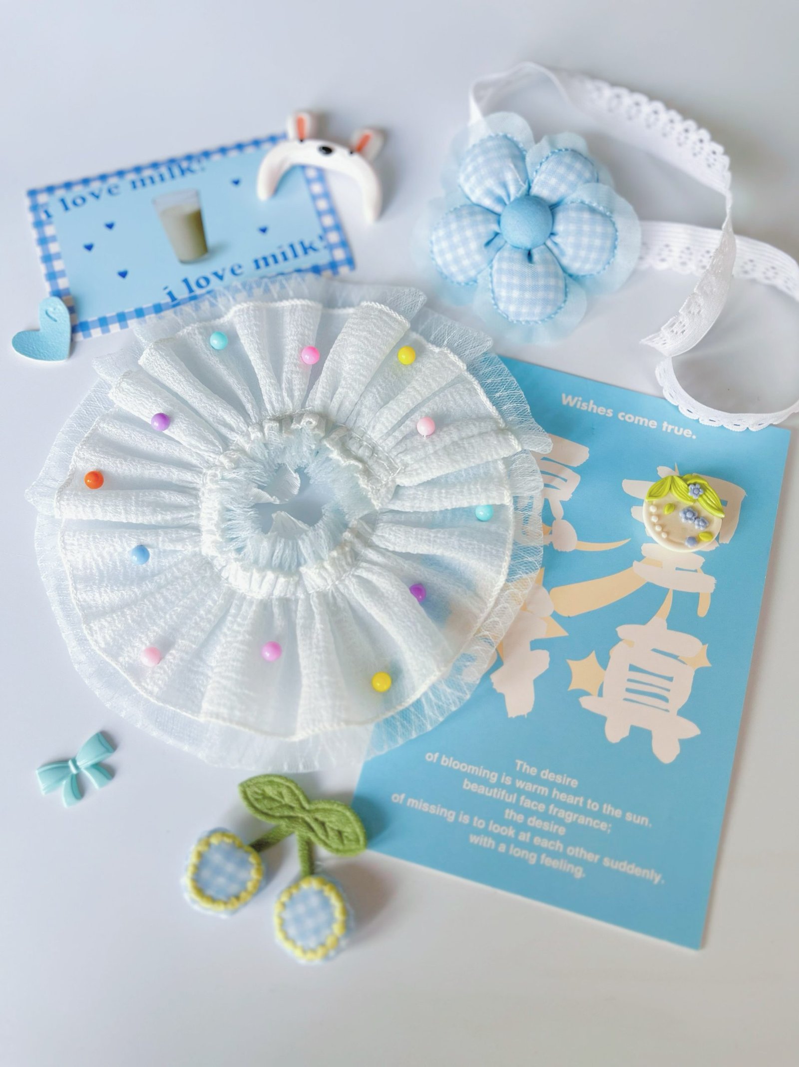 Labubu Clothes – Handmade Beaded Puffy Skirt Set | nekolulu 6 Labubu blue sequin tutu dress with flower headband – Adorable party wear for toddlers