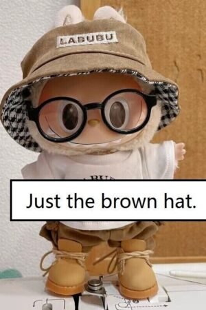Labubu Clothes Set – Handmade Plush Doll Hats (Blue/Brown) | nekolulu