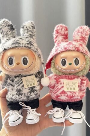 Labubu Jacquard Sweater Four-Piece Set - Doll Clothes (No Doll) | nekolulu