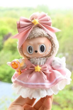 Labubu Clothes Set – Pink Beachwear Dress | nekolulu