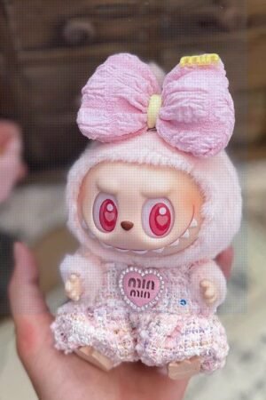 Labubu Clothes Set – Pink Miu Miu Knitted Dress | nekolulu