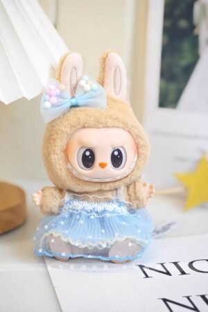 Labubu Plush Doll Clothes Set - Colorful Tulle Skirt (15/17CM) | nekolulu