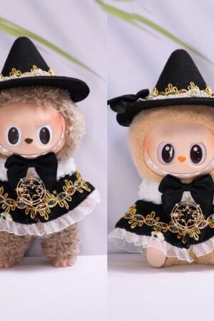 Labubu Clothes Set – Black Witch Dress & Hat (Fits Gen 1, 2 & 3) | nekolulu