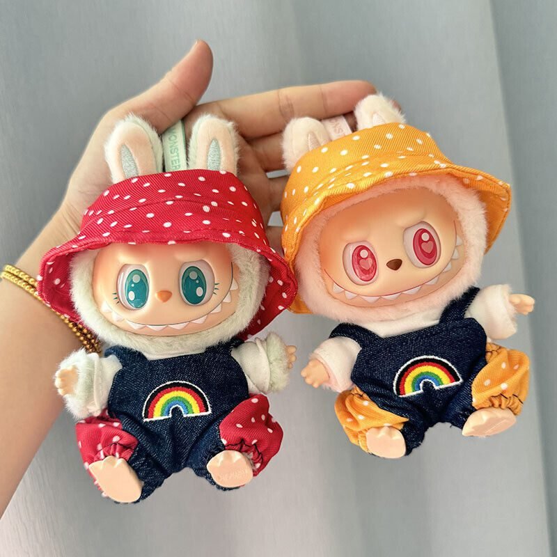 Labubu Clothes Set -Rainbow Hat Burger Hat, Labubu Doll Apparel | nekolulu 3 Labubu Clothes Set -Rainbow Hat Burger Hat, Labubu Doll Apparel | nekolulu - Image 3