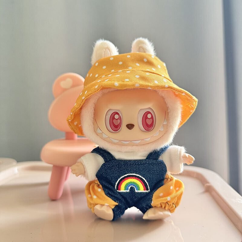 Labubu Clothes Set -Rainbow Hat Burger Hat, Labubu Doll Apparel | nekolulu 4 Labubu Clothes Set -Rainbow Hat Burger Hat, Labubu Doll Apparel | nekolulu - Image 4