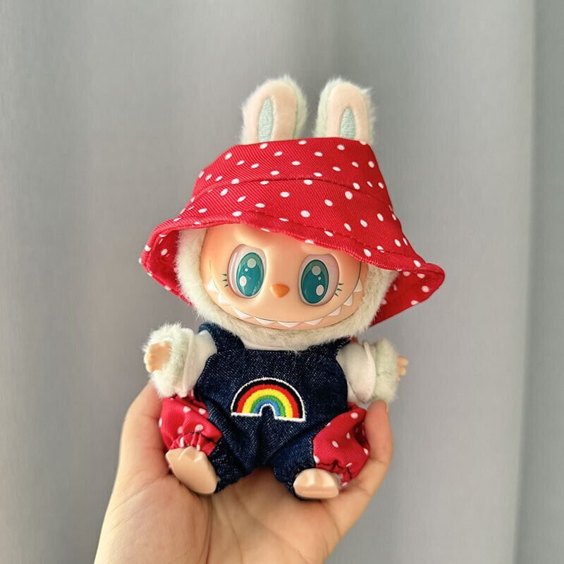 Labubu Clothes Set -Rainbow Hat Burger Hat, Labubu Doll Apparel | nekolulu 5 Labubu Clothes Set -Rainbow Hat Burger Hat, Labubu Doll Apparel | nekolulu - Image 5