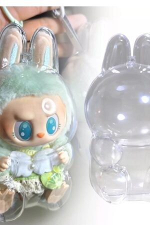 Labubu Clothes Set – Green Furry Bunny Case | nekolulu