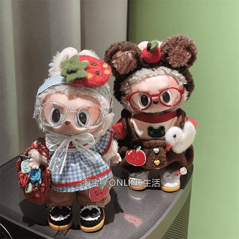 Labubu Clothes Set – Handmade Plush Doll Outfits (Apple Bear/Princess Skirt) | nekolulu 2 Labubu Clothes Set – Handmade Plush Doll Outfits (Apple Bear/Princess Skirt) | nekolulu - Image 2