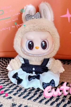 Labubu Clothes Set – Black & White Bow Dress (Fits Gen 1, 2 & 3) | nekolulu