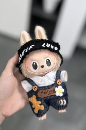 Labubu Clothes Set – Little Bear Jeans & White Top Style | nekolulu