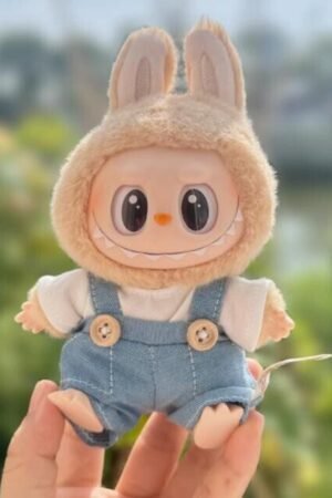 Labubu Clothes - Plush Doll Handmade Denim Overalls Set | nekolulu