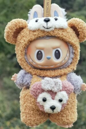 Labubu Clothes Set – Brown Bear Onesie | nekolulu