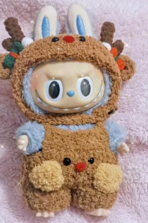Labubu Clothes – Reindeer Overalls Set | nekolulu