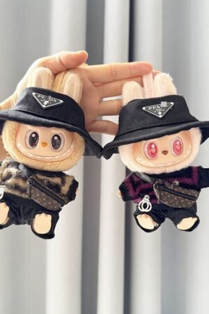 Labubu Clothing & Accessories - Striped Set with Hat, Bag & Shoes | nekolulu