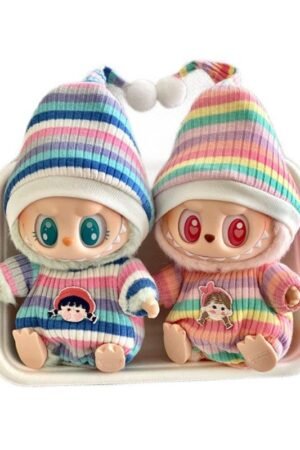 Labubu Clothing - Handmade Clothes Set (Striped Knitwear) | nekolulu